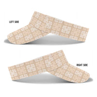 Beige Palaka Quilt Hawaii Sun Visor Cap Traditional Hawaii-plaid Pattern LT14 - Polynesian Pride