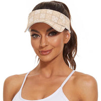 Beige Palaka Quilt Hawaii Sun Visor Cap Traditional Hawaii-plaid Pattern LT14 - Polynesian Pride