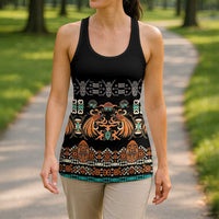 Black Batik Papua-inspired Pattern Hollow Tank Top - Polynesian Pride