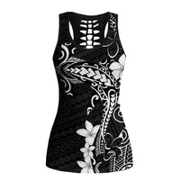 Black Hawaii Hollow Tank Top Hammerhead Shark Tattoo Curve Polynesian - Polynesian Pride