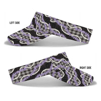Black Hawaii Palaka Honohono Pikake Sun Visor Cap Hawaiian Orchid Lei Polynesian Pattern