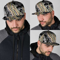 Black Palaka Hawaii Leis Snapback Cap Hawaiian-plaid Elegant Tropical Vibes - Polynesian Pride
