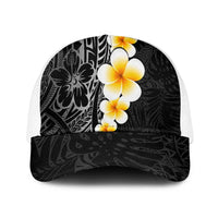 Black Tropical Plumeria With Galaxy Polynesian Art Baseball Net Cap - Polynesian Pride