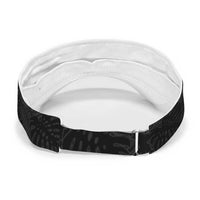 Black Tropical Plumeria With Galaxy Polynesian Art Sun Visor Cap LT14 - Polynesian Pride