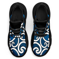 Blue Maori Koru New Zealand Clunky Sneakers