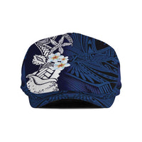 Blue Samoa Tattoo Jeff Hat Plumeria Samoan Ocean Tatau Pattern - Polynesian Pride