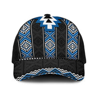 Blue Taniko Aotearoa Baseball Net Cap Niho Taniwha Mix Poutama - Polynesian Pride