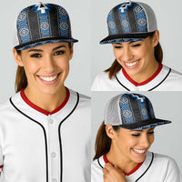 Blue Taniko Aotearoa Baseball Net Cap Niho Taniwha Mix Poutama - Polynesian Pride