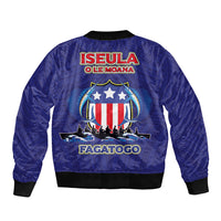 American Samoa Bomber Jacket Iseula o le Moana of Fagatogo Pride Navy Color LT03