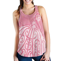 Breast Cancer Awareness Maori Women Racerback Tank Kia Kaha Kia Maia Kia Manawanui - Polynesian Pride