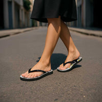 Brown and White Hawaii Shark Tattoo Flip Flops Puakenikeni Lei Plumeria Polynesian Pattern - Polynesian Pride