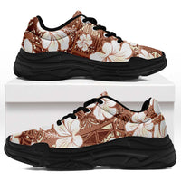 Brown Bula Fiji Masi Hibiscus Seamless Chunky Sneakers