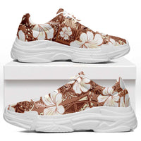 Brown Bula Fiji Masi Hibiscus Seamless Chunky Sneakers