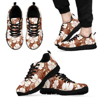 Brown Bula Fiji Masi Hibiscus Seamless Sneakers