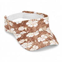 Brown Bula Fiji Masi Hibiscus Seamless Sun Visor Cap