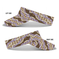 Brown Hawaii Palaka Honohono Pikake Sun Visor Cap Hawaiian Orchid Lei Polynesian Pattern LT14 - Polynesian Pride