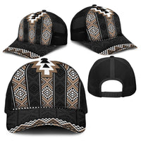 Brown Taniko Aotearoa Baseball Net Cap Niho Taniwha Mix Poutama - Polynesian Pride
