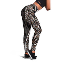 Classic Tukutuku Pattern Aotearoa Leggings Niho Taniwha and Puhoro Motifs