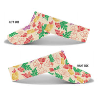 Colorful Aloha Hawaii Hibiscus Orchid Seamless Sun Visor Cap