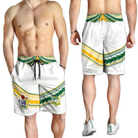 Cook Islands Rugby Shorts for Men Six Eight Two to The World - Tatau Tribal Motif