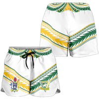Cook Islands Rugby Shorts for Women Six Eight Two to The World - Tatau Tribal Motif