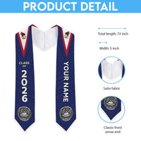Custom American Samoa Graduation Stole Polynesian Pattern