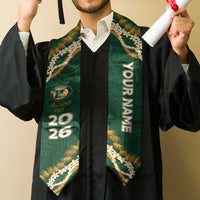 Custom Hana High And Elementary School Graduation Stole Tapa Pattern With Leis
