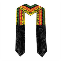 Custom Hawaii Graduation Stole Kakau Pattern With Leis