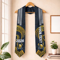 Custom Hawaii Hilo High School Graduation Stole Class Of Year Viking Polynesian Kakau Pattern