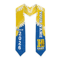Custom Kaiser Hawaii High School Graduation Stole Class Of Year Puakenikeni Lei Hawaiian Pattern