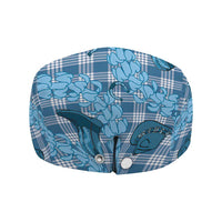 Cyan Palaka Hawaii Cowboy Jeff Hat Puakenikeni Lei Paniolo Papale Seamless Vibes - Polynesian Pride