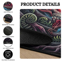 Dark Aotearoa Mythology Ruru Morepork Round Carpet