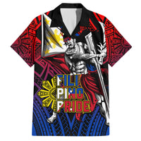 Filipinos Lapu-lapu Hero Family Matching Tank Maxi Dress and Hawaiian Shirt Philippines Flag and Sun DT02 Dad's Shirt - Short Sleeve Art - Polynesian Pride