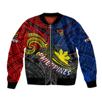 Philippines Half Sleeve Tattoo Bomber Jacket Pinoy Filipinos Sun DT02 Unisex Art - Polynesian Pride
