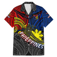 Philippines Half Sleeve Tattoo Family Matching Mermaid Dress and Hawaiian Shirt Pinoy Filipinos Sun DT02 Dad's Shirt - Short Sleeve Art - Polynesian Pride