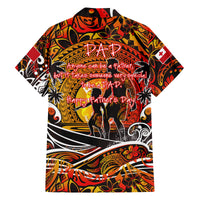 Father's Day Tonga Family Matching Off The Shoulder Long Sleeve Dress and Hawaiian Shirt Special Dad Polynesia Paradise