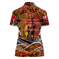 Father's Day Tonga Women Polo Shirt Special Dad Polynesia Paradise