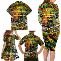 Father's Day Vanuatu Family Matching Long Sleeve Bodycon Dress and Hawaiian Shirt Special Dad Polynesia Paradise DT02 - Polynesian Pride