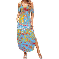Father's Day Fiji Summer Maxi Dress Special Dad Polynesia Paradise DT02 Women Red - Polynesian Pride