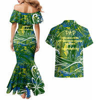 Father's Day Solomon Islands Couples Matching Mermaid Dress and Hawaiian Shirt Special Dad Polynesia Paradise DT02 - Polynesian Pride