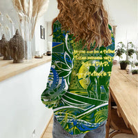 Father's Day Solomon Islands Women Casual Shirt Special Dad Polynesia Paradise