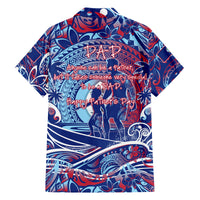 Father's Day Guam Family Matching Off The Shoulder Long Sleeve Dress and Hawaiian Shirt Special Dad Polynesia Paradise