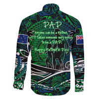Father's Day New Zealand Family Matching Off Shoulder Short Dress and Hawaiian Shirt Special Dad Polynesia Paradise