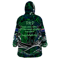 Father's Day New Zealand Wearable Blanket Hoodie Special Dad Polynesia Paradise