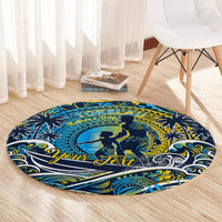 Father's Day Tokelau Round Carpet Special Dad Polynesia Paradise