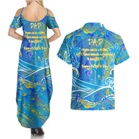 Father's Day Tuvalu Couples Matching Summer Maxi Dress and Hawaiian Shirt Special Dad Polynesia Paradise DT02 - Polynesian Pride