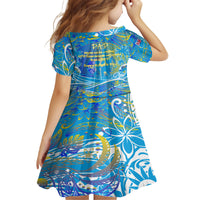Father's Day Tuvalu Family Matching Off Shoulder Maxi Dress and Hawaiian Shirt Special Dad Polynesia Paradise