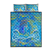 Father's Day Tuvalu Quilt Bed Set Special Dad Polynesia Paradise