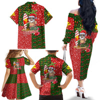 Hawaii Christmas Family Matching Off Shoulder Long Sleeve Dress and Hawaiian Shirt Mele Kalikimaka Kanaka Maoli DT02 - Polynesian Pride