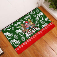 Guam Christmas Rubber Doormat Felis Pusgua Tropical Xmas Patterns DT02 Green - Polynesian Pride